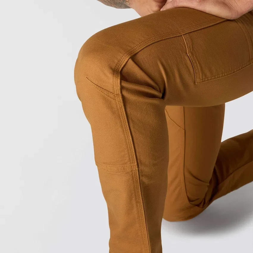 Pantalones de trabajo para hombre, de corte ajustado y cónico, de tela «Rugged Flex Duck» con doble refuerzo en las rodillas