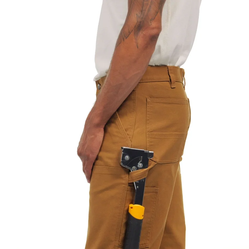Pantalones de trabajo para hombre de corte recto holgado con doble refuerzo en las rodillas, de tela Rugged Flex Duck