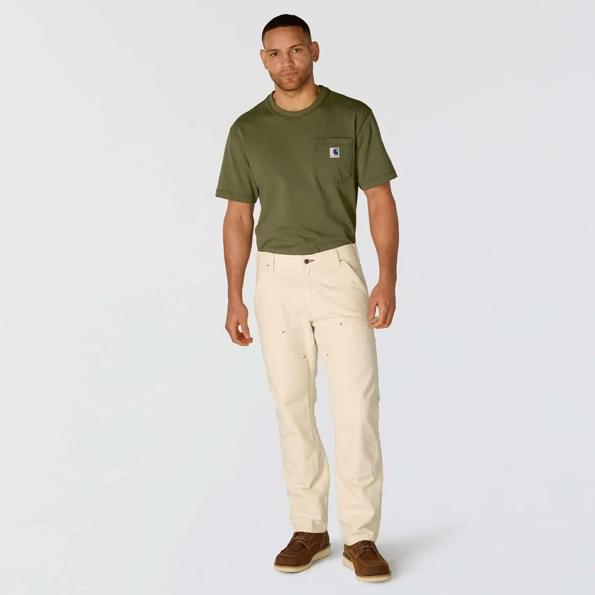 Pantalones de trabajo para pintores de la serie Crafted para hombre, de corte holgado y pierna recta, con doble refuerzo en las rodillas