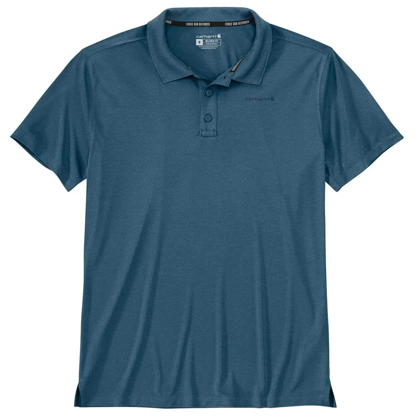 Polo de hombre Force Sun Defender™ de corte holgado con logotipo - Camisas con protección solar