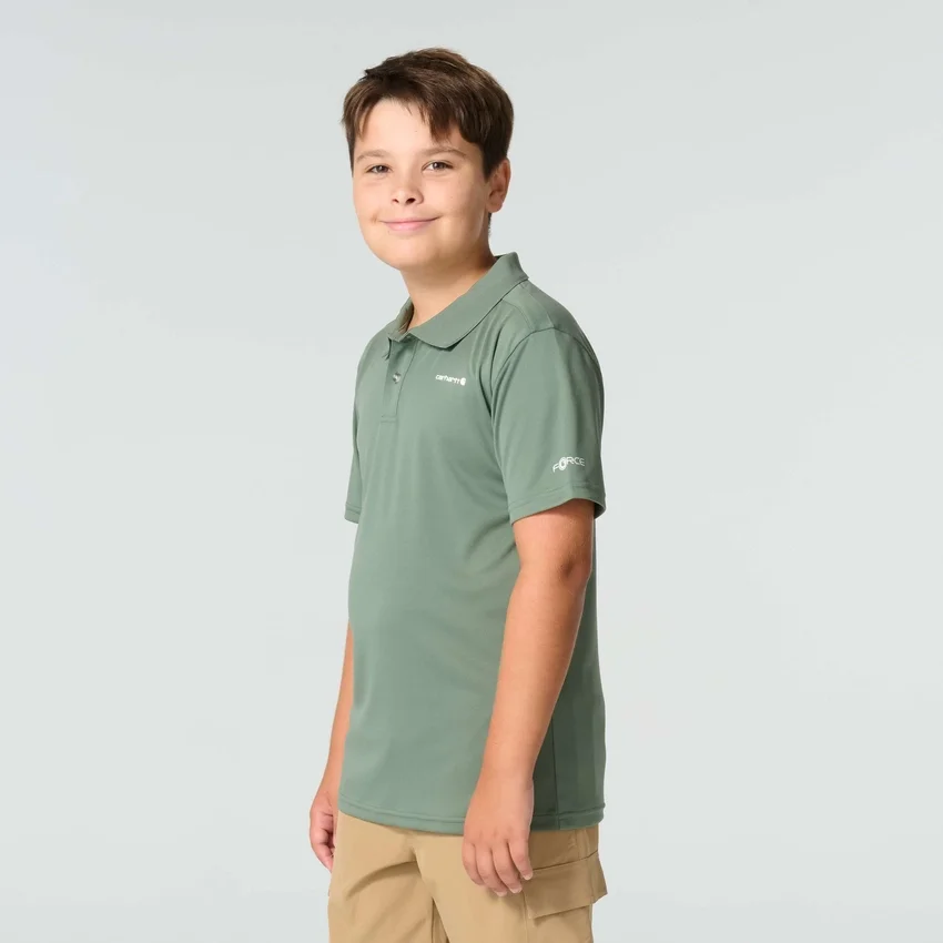 Polo Force Sun Defender™ de manguitos cortos para niño (niños pequeños/niños)
