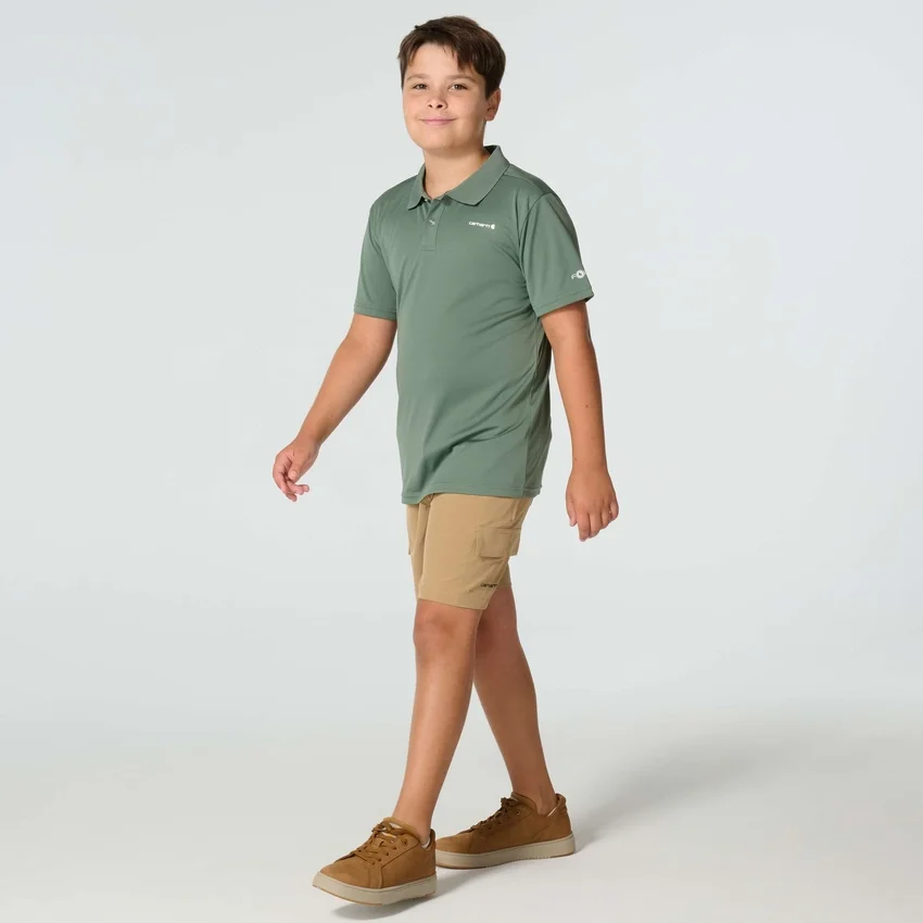 Polo Force Sun Defender™ de manguitos cortos para niño (niños pequeños/niños)
