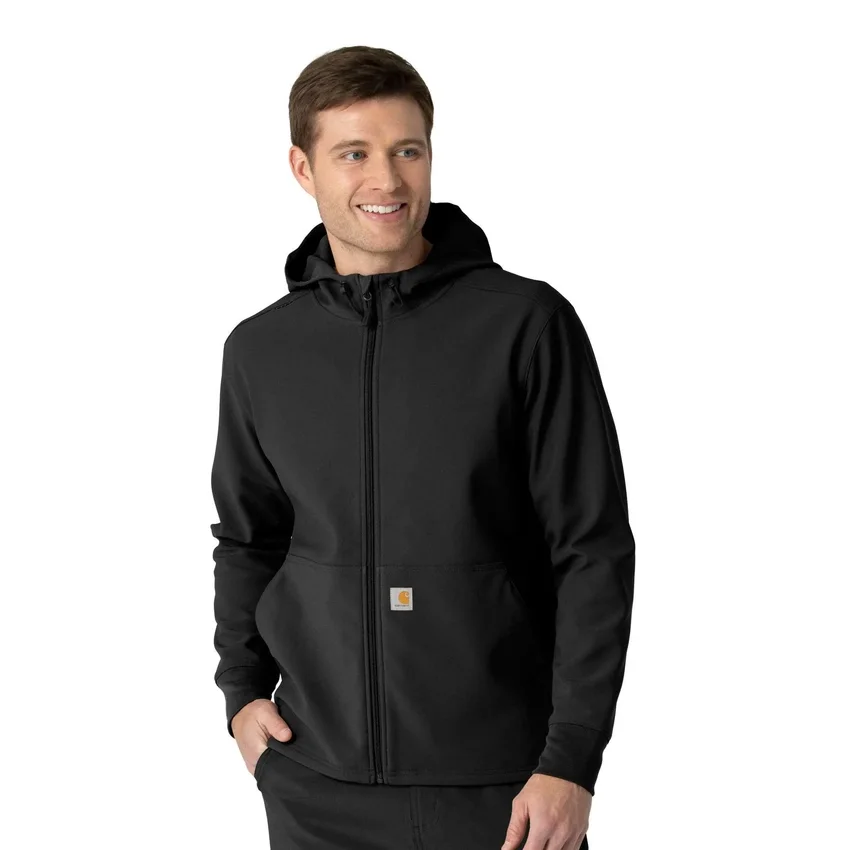 Sudadera con capucha de forro polar laminado