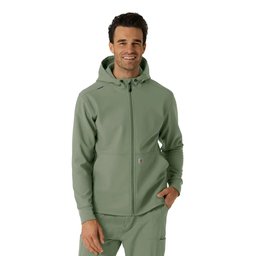 Sudadera con capucha de forro polar laminado