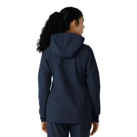 Sudadera con capucha de forro polar laminado para mujer