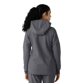Sudadera con capucha de forro polar laminado para mujer