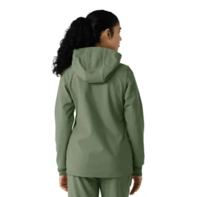 Sudadera con capucha de forro polar laminado para mujer