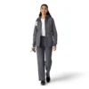 Sudadera con capucha de forro polar laminado para mujer