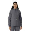 Sudadera con capucha de forro polar laminado para mujer