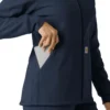 Sudadera con capucha de forro polar laminado para mujer
