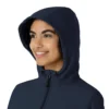 Sudadera con capucha de forro polar laminado para mujer