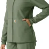Sudadera con capucha de forro polar laminado para mujer