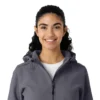 Sudadera con capucha de forro polar laminado para mujer