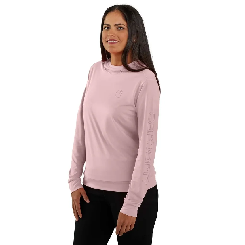Sudadera con capucha Force Sun Defender UPF 50+ para mujer, que absorbe la humedad - Sudaderas con capucha de protección solar