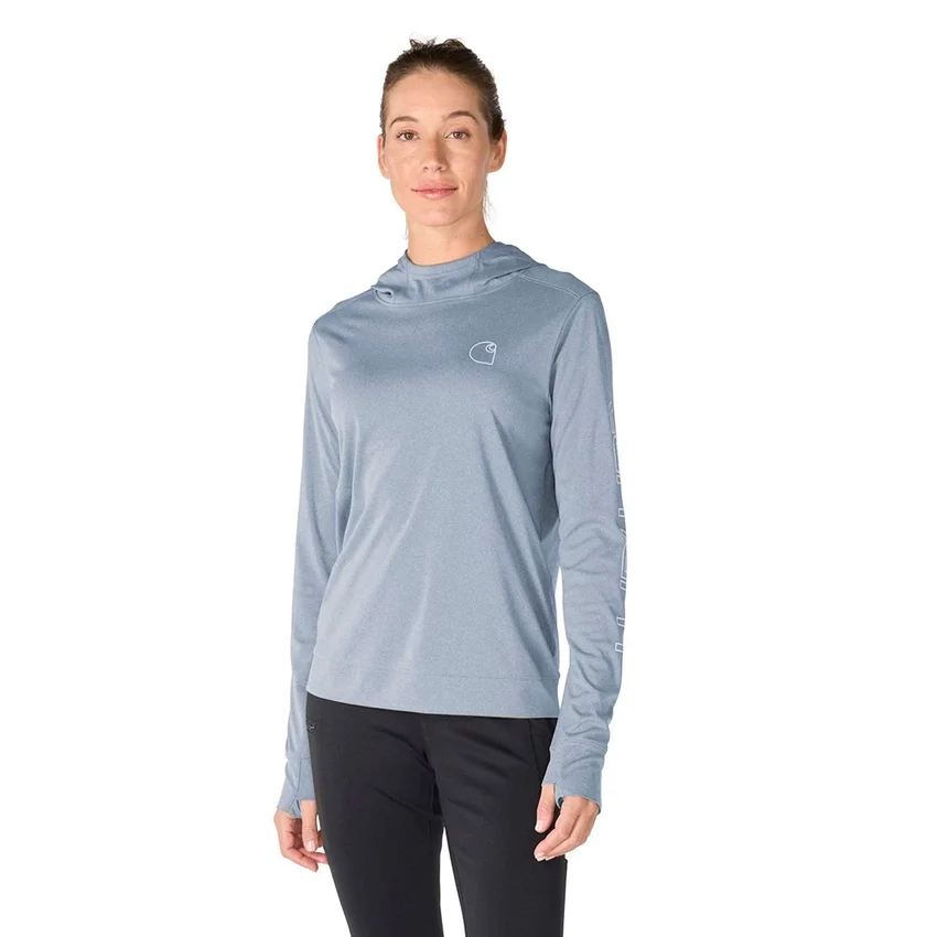 Sudadera con capucha Force Sun Defender UPF 50+ para mujer, que absorbe la humedad - Sudaderas con capucha de protección solar