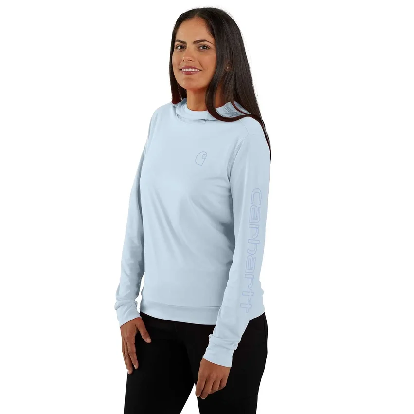 Sudadera con capucha Force Sun Defender UPF 50+ para mujer, que absorbe la humedad - Sudaderas con capucha de protección solar