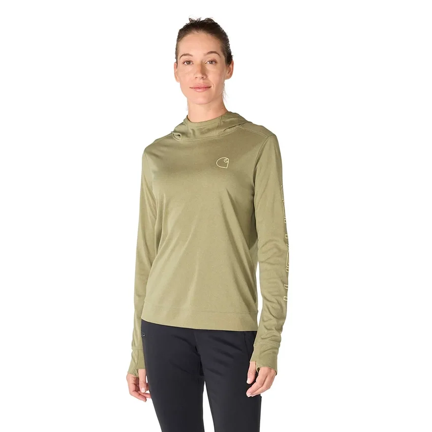 Sudadera con capucha Force Sun Defender UPF 50+ para mujer, que absorbe la humedad - Sudaderas con capucha de protección solar