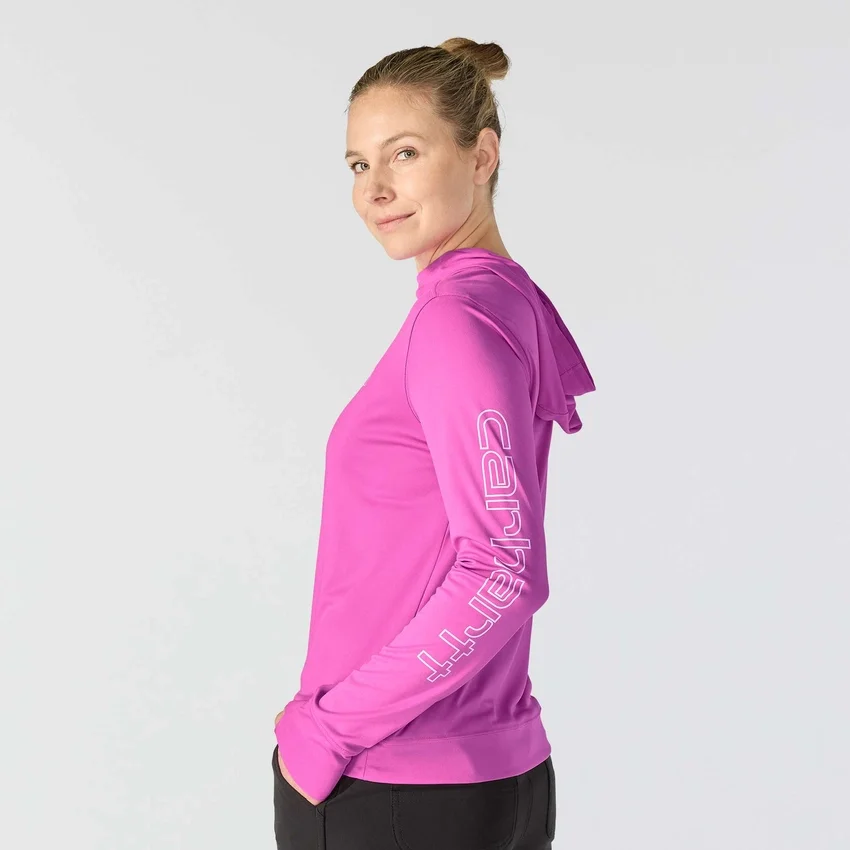 Sudadera con capucha Force Sun Defender UPF 50+ para mujer, que absorbe la humedad - Sudaderas con capucha de protección solar