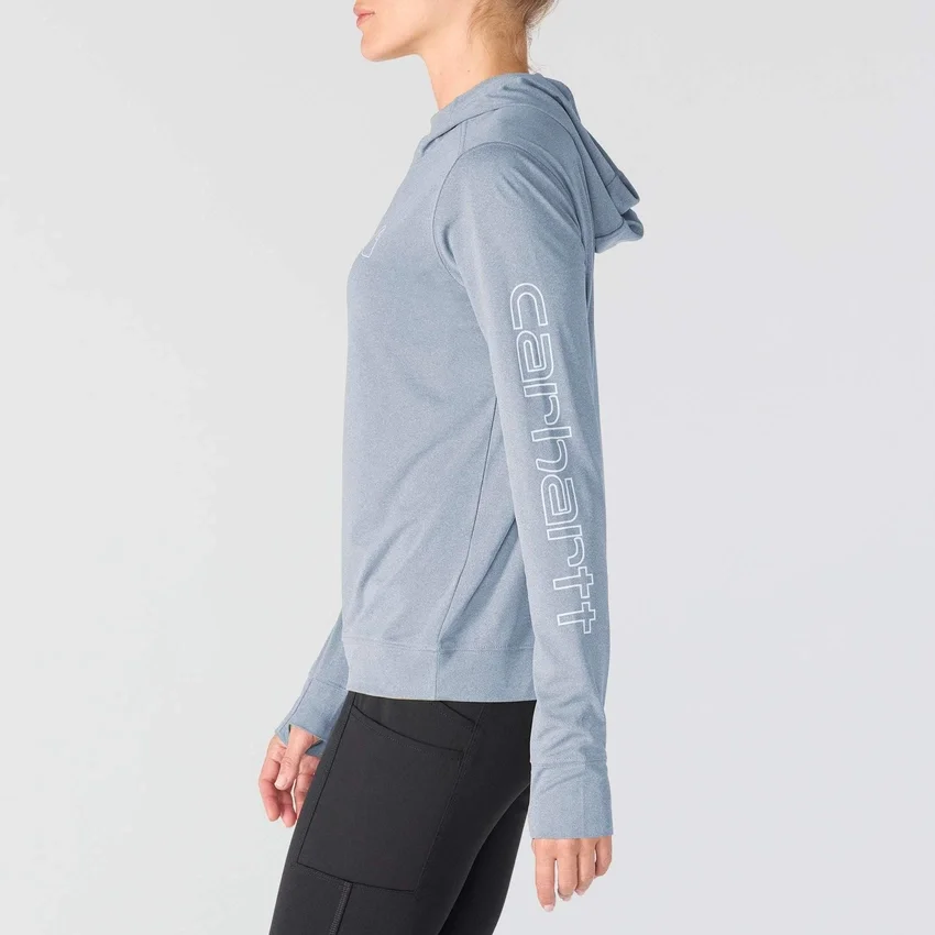 Sudadera con capucha Force Sun Defender UPF 50+ para mujer, que absorbe la humedad - Sudaderas con capucha de protección solar