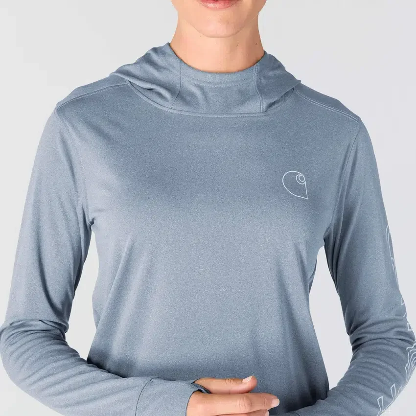Sudadera con capucha Force Sun Defender UPF 50+ para mujer, que absorbe la humedad - Sudaderas con capucha de protección solar