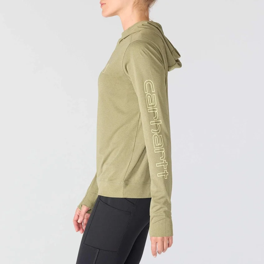 Sudadera con capucha Force Sun Defender UPF 50+ para mujer, que absorbe la humedad - Sudaderas con capucha de protección solar