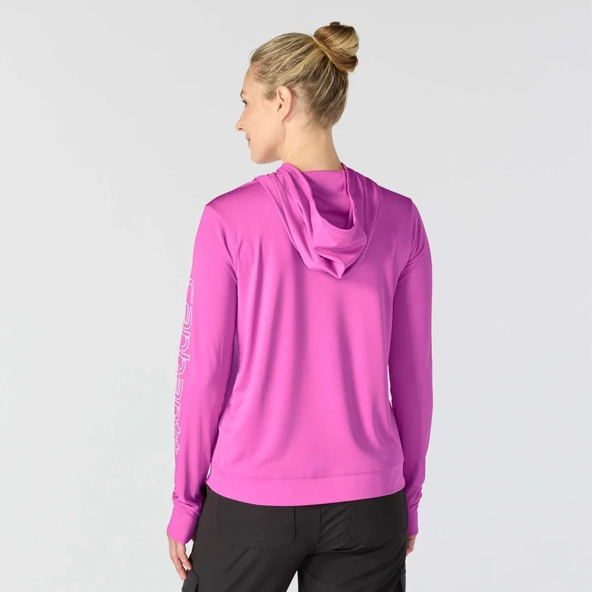 Sudadera con capucha Force Sun Defender UPF 50+ para mujer, que absorbe la humedad - Sudaderas con capucha de protección solar