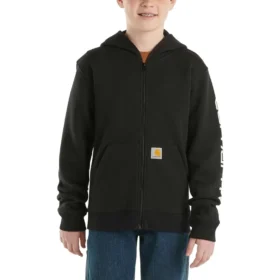 Sudadera con capucha, manguitos largos y cremallera completa para niño (niños/jóvenes)