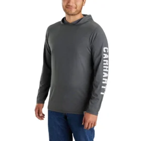 Sudadera con capucha para hombre Force, corte holgado, que absorbe la humedad y con logotipo