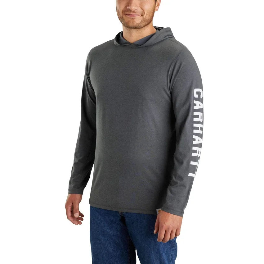 Sudadera con capucha para hombre Force, corte holgado, que absorbe la humedad y con logotipo