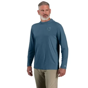 Sudadera con capucha para hombre Force Sun Defender UPF 50+, ligera, con manguitos largos y transpirable - Sudaderas con capucha de protección solar