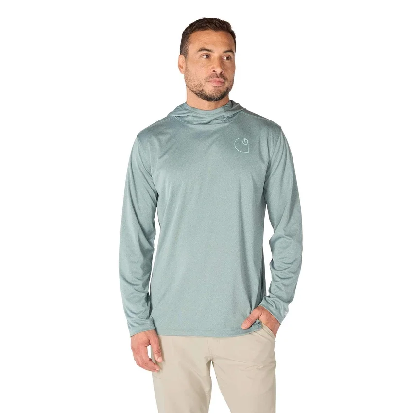 Sudadera con capucha para hombre Force Sun Defender UPF 50+, ligera, con manguitos largos y transpirable - Sudaderas con capucha de protección solar