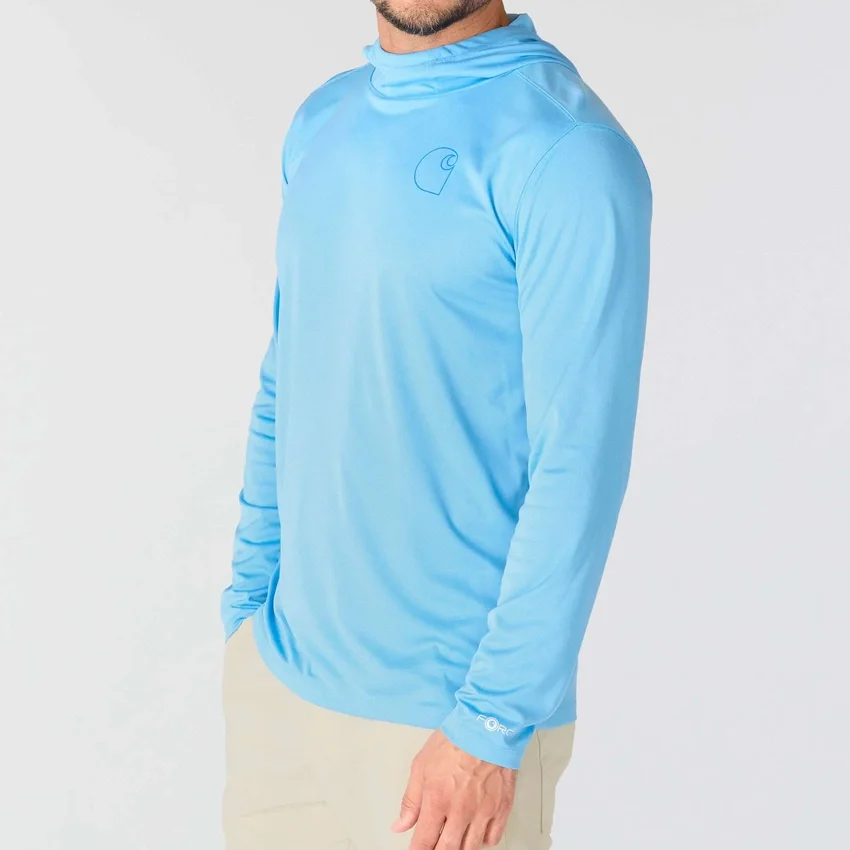 Sudadera con capucha para hombre Force Sun Defender UPF 50+, ligera, con manguitos largos y transpirable - Sudaderas con capucha de protección solar