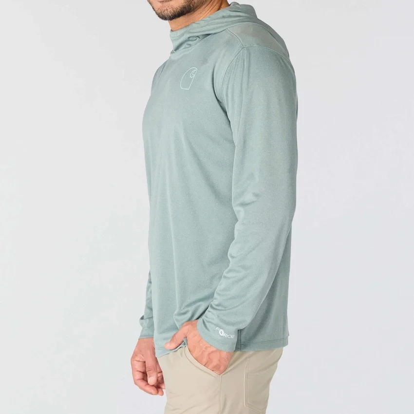 Sudadera con capucha para hombre Force Sun Defender UPF 50+, ligera, con manguitos largos y transpirable - Sudaderas con capucha de protección solar