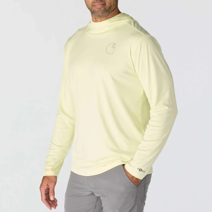 Sudadera con capucha para hombre Force Sun Defender UPF 50+, ligera, con manguitos largos y transpirable - Sudaderas con capucha de protección solar