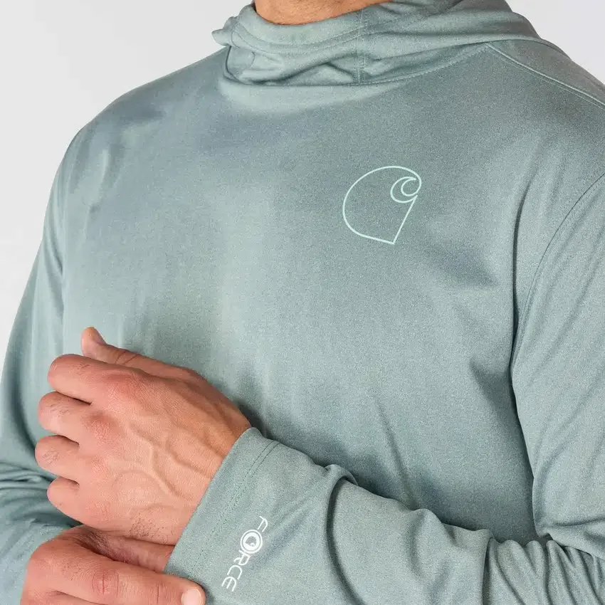 Sudadera con capucha para hombre Force Sun Defender UPF 50+, ligera, con manguitos largos y transpirable - Sudaderas con capucha de protección solar