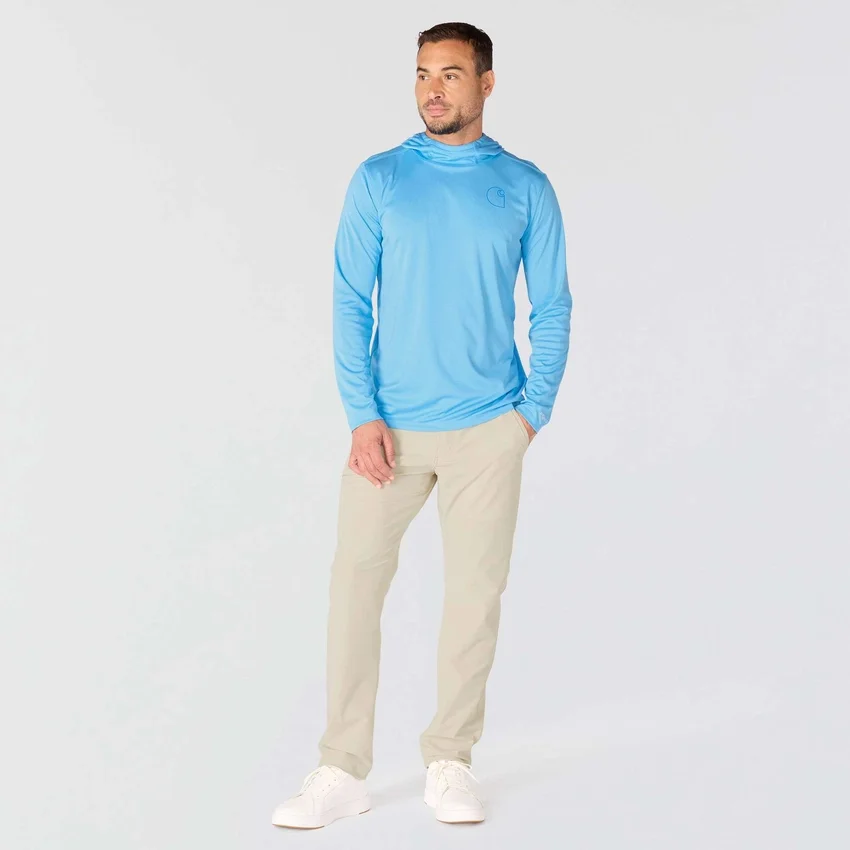 Sudadera con capucha para hombre Force Sun Defender UPF 50+, ligera, con manguitos largos y transpirable - Sudaderas con capucha de protección solar
