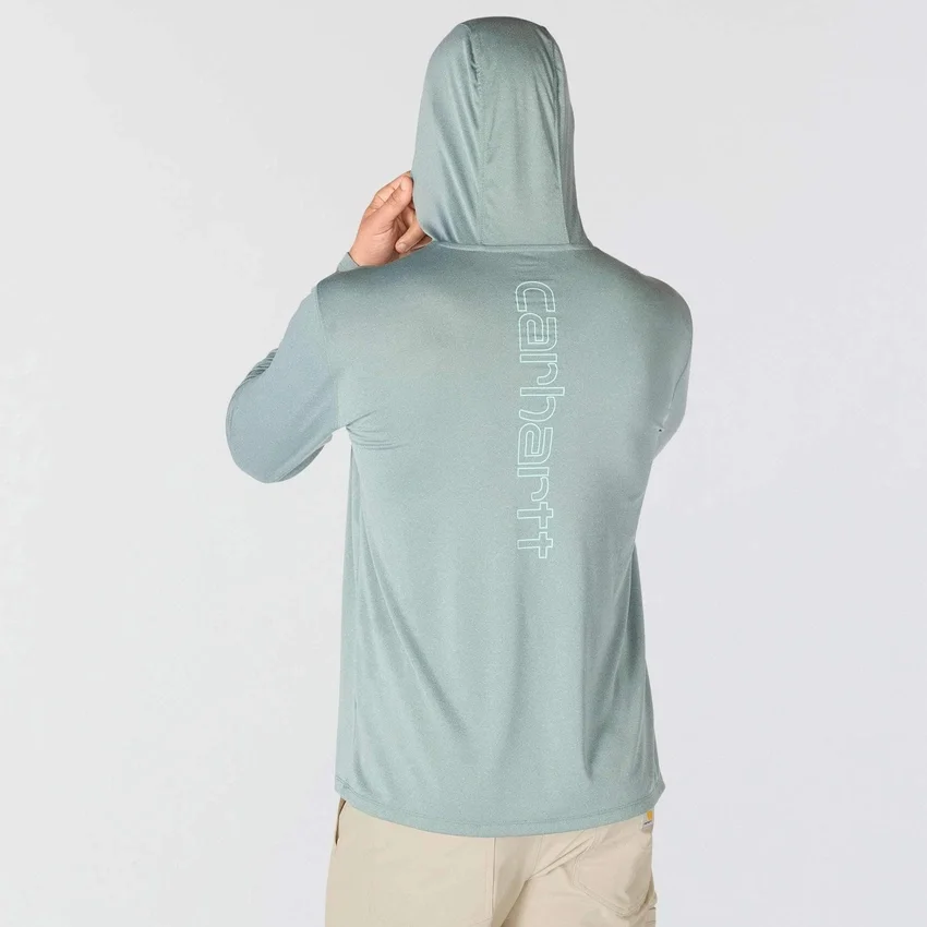 Sudadera con capucha para hombre Force Sun Defender UPF 50+, ligera, con manguitos largos y transpirable - Sudaderas con capucha de protección solar