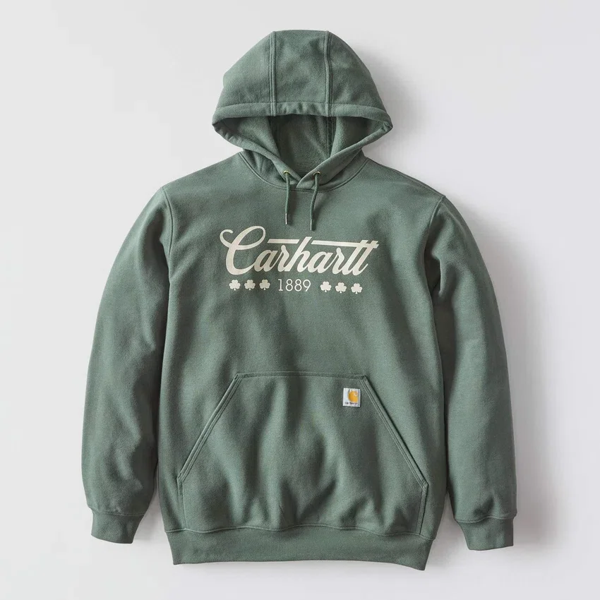 Sudadera con capucha para hombre Marquette con estampado de trébol - Sudadera del Día de San Patricio