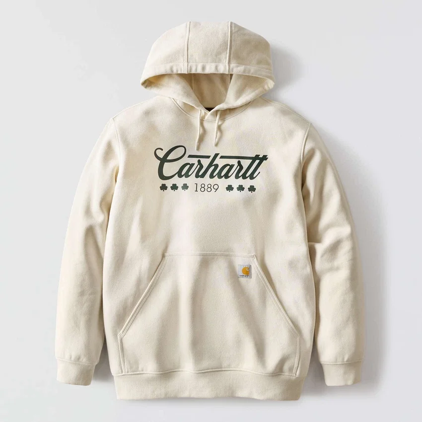 Sudadera con capucha para hombre Marquette con estampado de trébol - Sudadera del Día de San Patricio