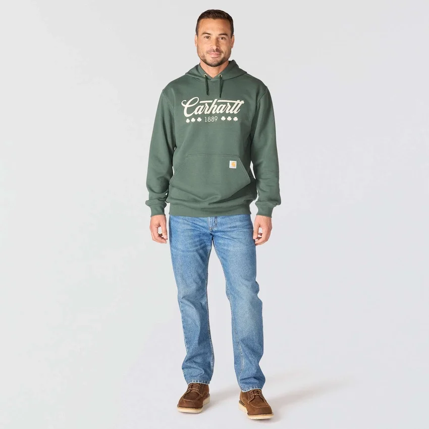Sudadera con capucha para hombre Marquette con estampado de trébol - Sudadera del Día de San Patricio