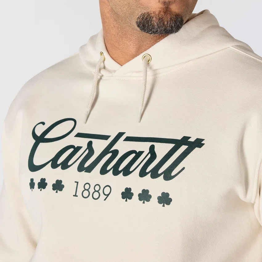 Sudadera con capucha para hombre Marquette con estampado de trébol - Sudadera del Día de San Patricio