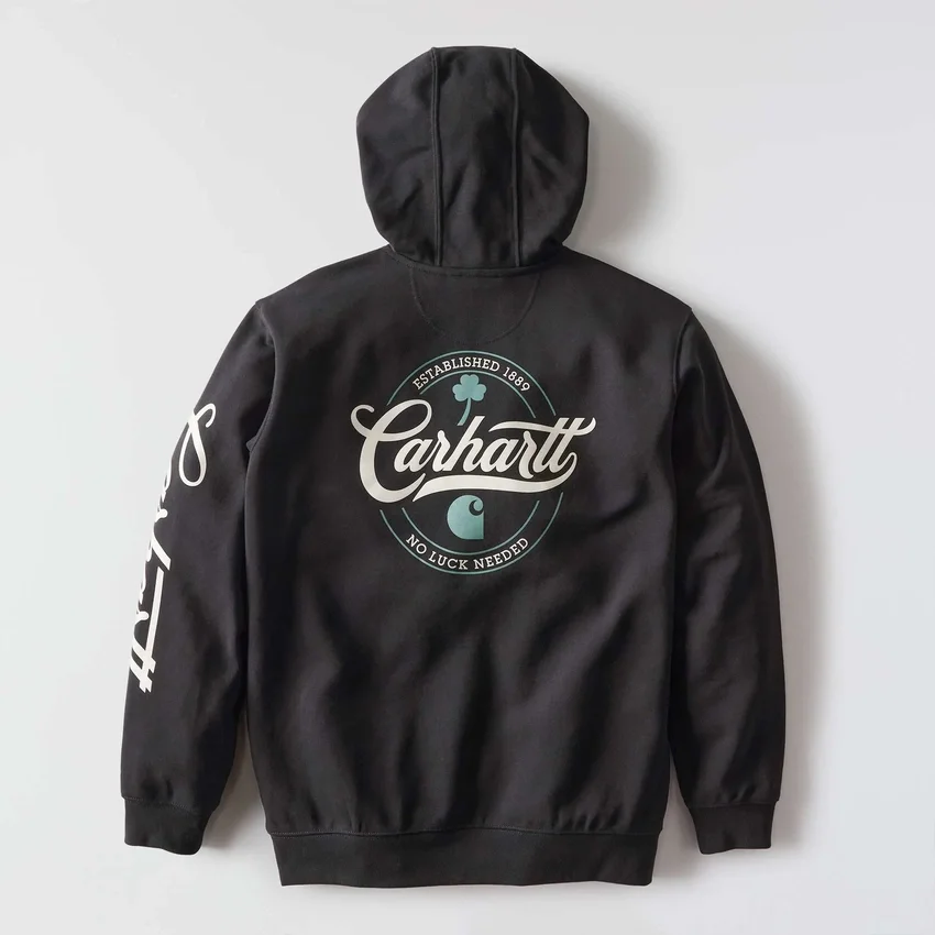 Sudadera con capucha para hombre «Marquette Shamrock Script» - Sudadera del Día de San Patricio