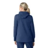 Sudadera con capucha y cremallera completa de tejido tipo gofre para mujer