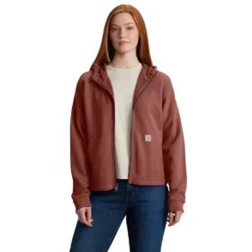 Sudadera con capucha y cremallera completa de Tencel™ ligera para mujer