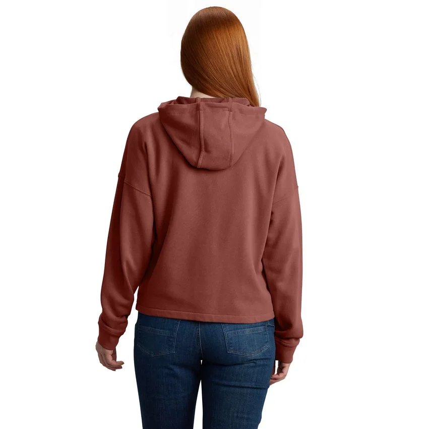 Sudadera con capucha y cremallera completa de Tencel™ ligera para mujer