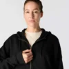 Sudadera con capucha y cremallera completa de Tencel™ ligera para mujer