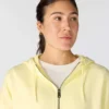Sudadera con capucha y cremallera completa de Tencel™ ligera para mujer