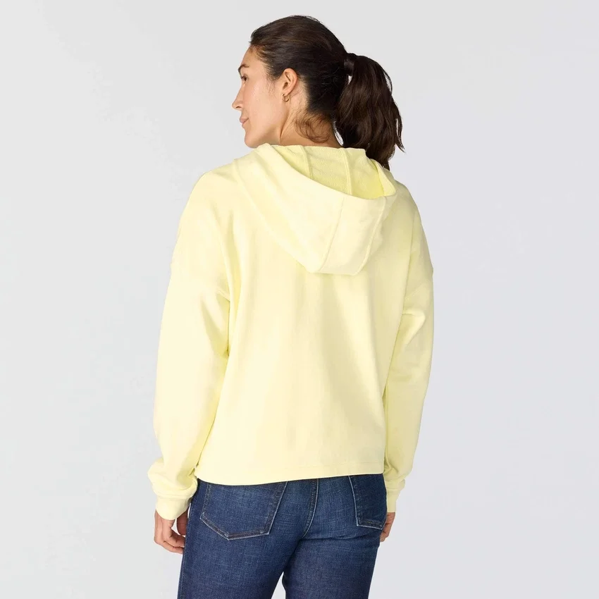 Sudadera con capucha y cremallera completa de Tencel™ ligera para mujer