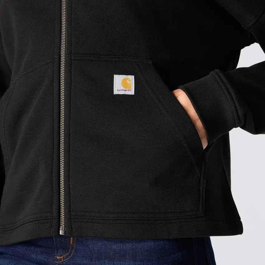 Sudadera con capucha y cremallera completa de Tencel™ ligera para mujer
