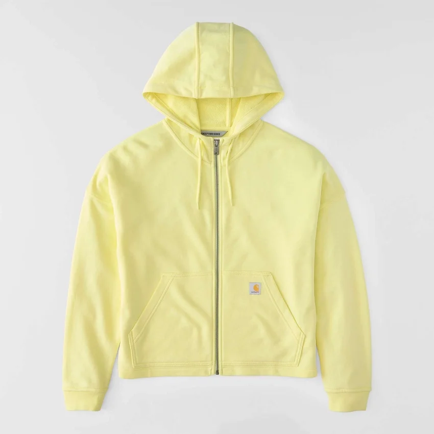 Sudadera con capucha y cremallera completa de Tencel™ ligera para mujer